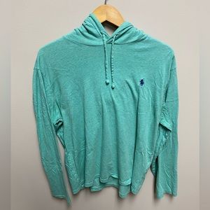 Large RALPH LAUREN Seafoam Hooded T-Shirt